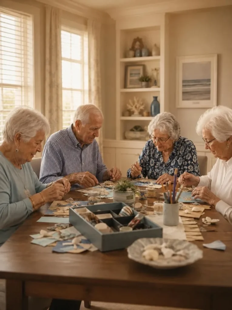 Resident engaging in an activity