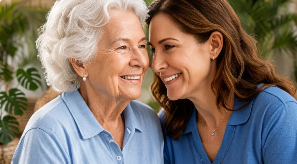Resident and her daughter